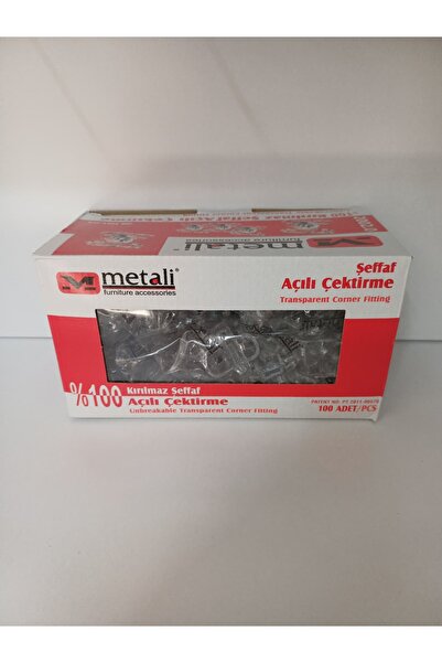 METALİ Şeffaf Açılı Çektirme Köşe Kelebek Çektirme