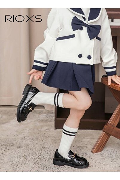 RIOXS أحذية رسمية للبنات، أحذية ماري جين مسطحة للبنات الصغيرات، أحذية أوكسفور...