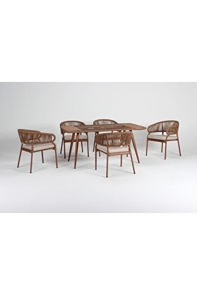 Luce Garden Itır Bahçe Masa Takımı 145 x 85 cm Masa + 6 Tekli Sandalye