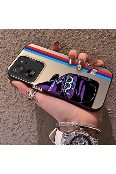 CHICASELUX Mi 13T Pro/Mi 13T ile Uyumlu BMW Desenli Silikon Kenar Sert Arka İ...