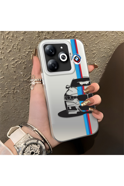 Hontinga حافظة هاتف Infinix Smart 8/8 Pro متوافقة مع الحافة السيليكونية الصلب...