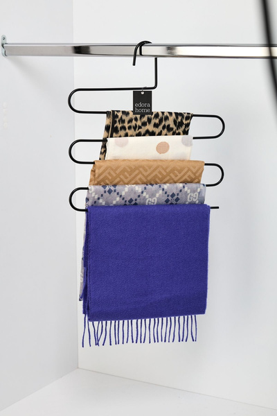 Edora Home Матово черно 5-етажно гардеробно обзавеждане 5-етажно за панталони...