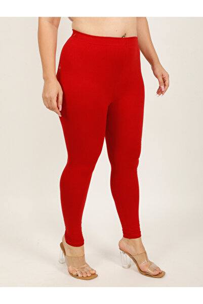 Dunberry London By Styli Women Maroon Solid Cotton Leggings