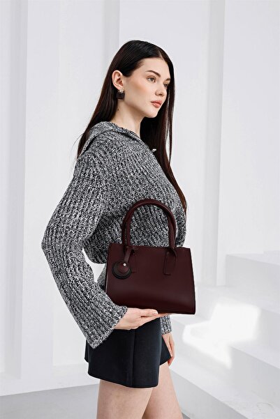 Shule Bags Pina Çok Gözlü El Ve Çapraz Çanta Bordo