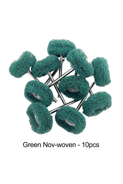 Choice7 Green Nov-woven 10Pcs/Bag Dental Odontologia Polishing Brush Wheel Ro...