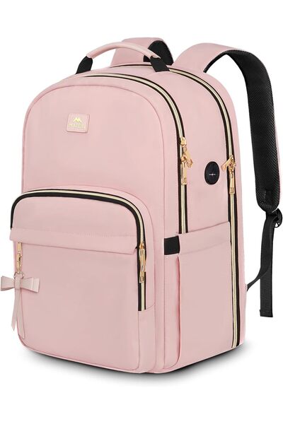 MATEIN Pink Laptop Backpack for Women