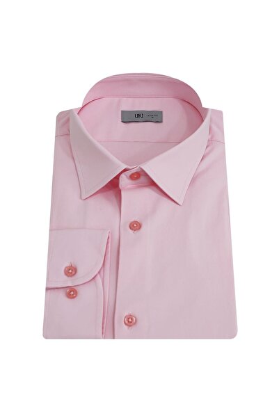 Uki PEMBE Pamuk Saten Gömlek