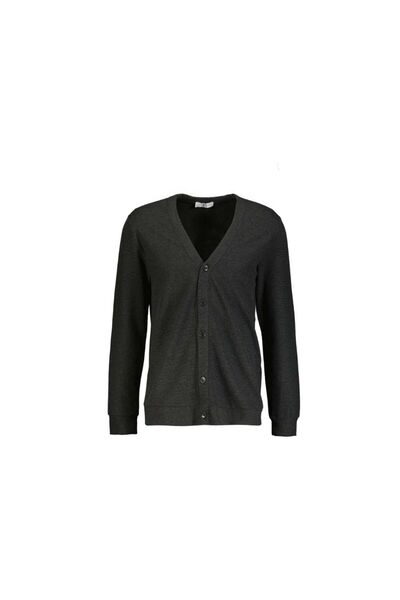 SÜVARİ Waffle Men's Cardigan Sw2013700026 Anthracite