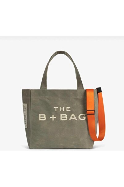 gül sezgin butik Women's Green Canvas Large Size Trendy Hand Shoulder Bag