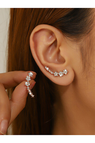 Take Two By Styli Contrast Rhinestone Embellished Earrings