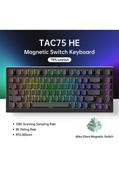 Choice Black 3 AKKO TAC75 HE Magnetic Switch Keyboard 75% Gaming Keyboards Ra...