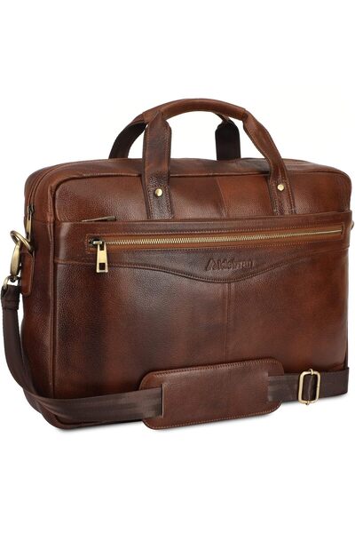 Generic ALDEBRAN® 14"- 15.6" Leather Laptop Bag for Men