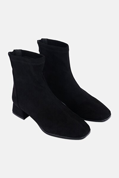 Steve Madden Women Ention Suede Zipper Up Ankle Boots, Black