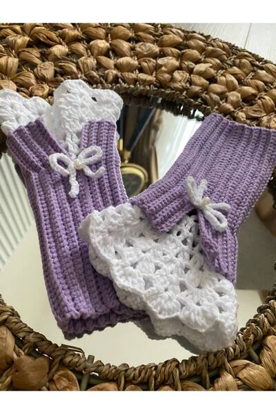 HanimLoop Vintage Örgü Dantel Eldiven , Bileklik