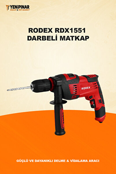 Rodex RDX1551 Darbeli Matkap 850W | Güçlü ve Dayanıklı Delme & Vidalama Aracı