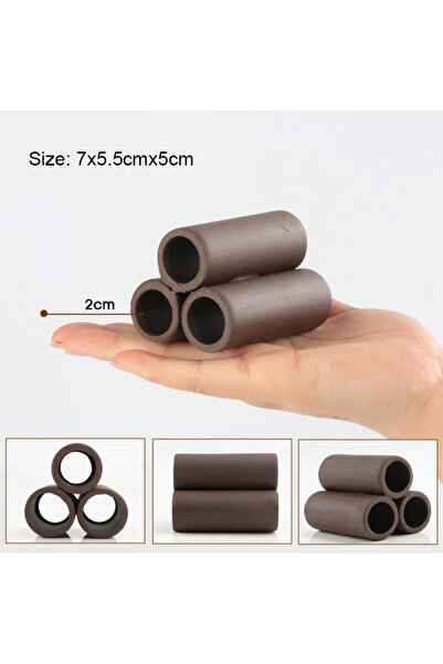 Choice5 كما في الصورة، ديكور حوض أسماك سيراميكي صغير بثلاث فتحات، على شكل مأو...