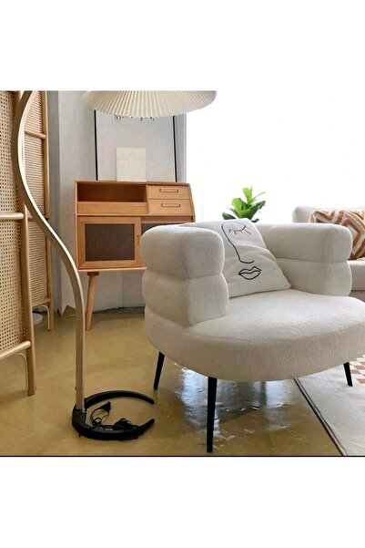 Mtanvxay كرسي عصري بسيط أبيض اللون، قطعة واحدة، لغرفة المعيشة، مناسب لشرفة ال...