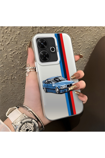 Hontinga حافظة هاتف Xiaomi Poco M6 4G متوافقة مع الحافة السيليكونية الصلبة وا...