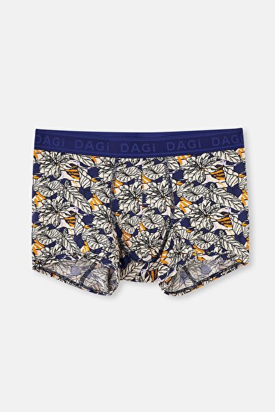 Dagi Boxeri cu model din micro modal, albastru marin