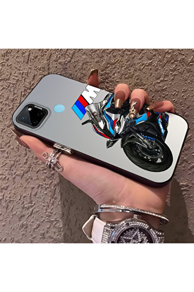 CHICASELUX حافظة هاتف متوافقة مع هاتف Realme C25Y/C21Y، نمط BMW، حافة من السي...