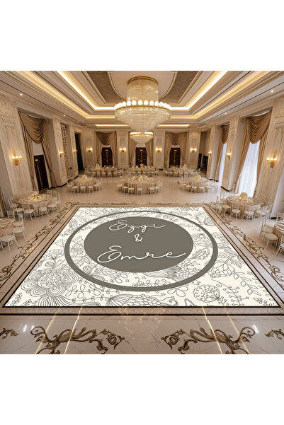 Rabadon 300cm X 300cm Düğün Nişan Söz Kına Gecesi Dans Karşılama Pisti Yer Ze...