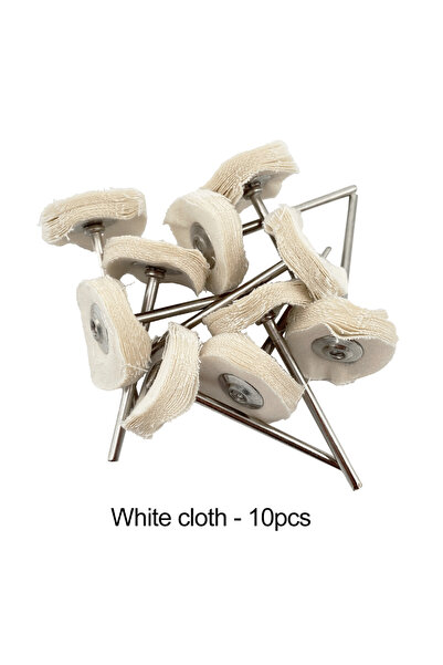 Choice6 White cloth 10Pcs/Bag Dental Odontologia Polishing Brush Wheel Rotary...
