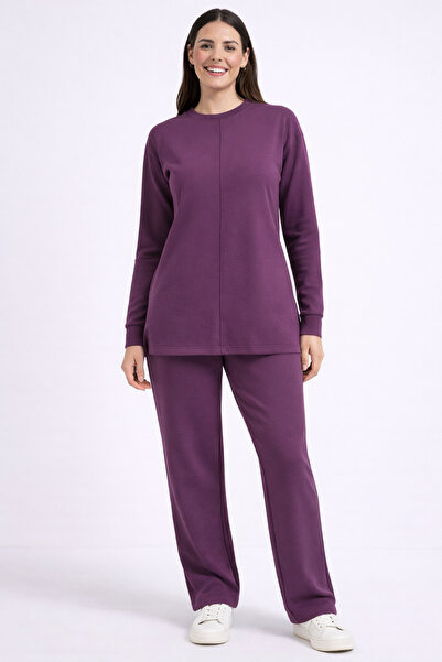 Dİ GİYİM KADIN, SCUBA KUMAŞ NERVÜR DETAYLI TUNİK