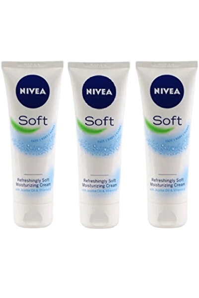 Niveaya 3 pieces NIVEA Soft & Refreshing Moisturizing Cream 75ml