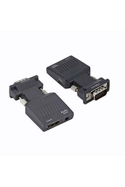 Leonpro Vga to HDMI Converter with 3.5mm Audio Cable Suitable for Tv Monitor ...