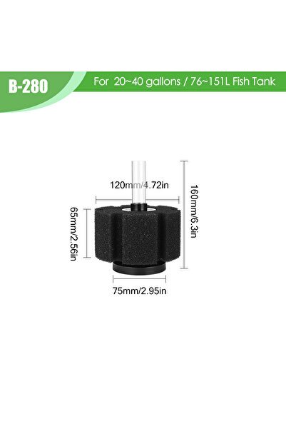 choice2 B-280 3 Sizes Fish Tank Air Pump Skimmer Aquarium Fish Filter Accesso...