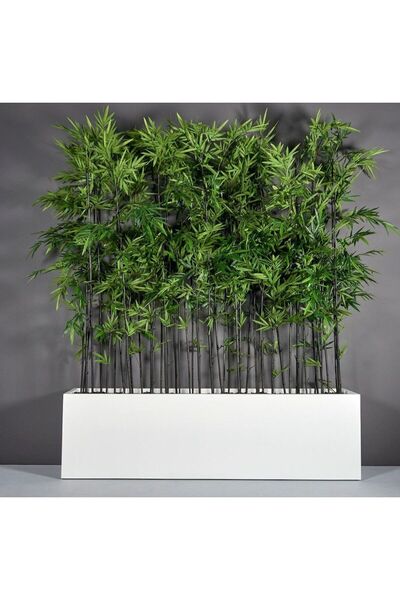 Ekodoğa DİKDÖRTGEN FİBER SAKSI 30X100X30 CM HAFİF FİBER SAKSI SEPERATÖR FİBER...