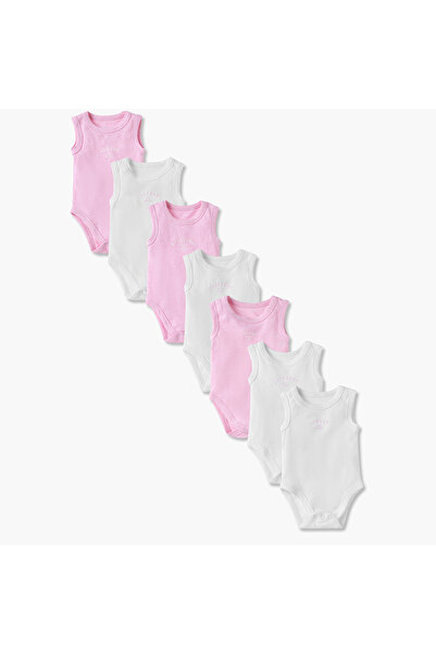 Juniors Printed Sleeveless Bodysuit - Set of 7