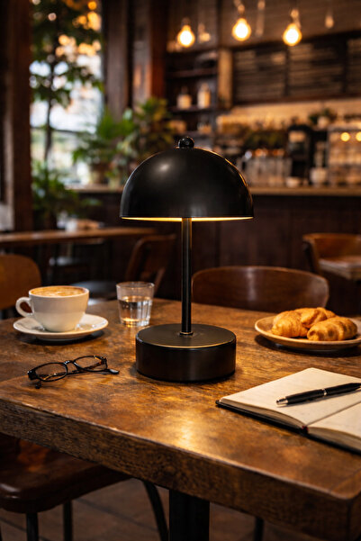 Natiorj Mantar Model Pilli Aç-Kapa Tuşlu Masa Lambası Proje Salon Yatak Odası...