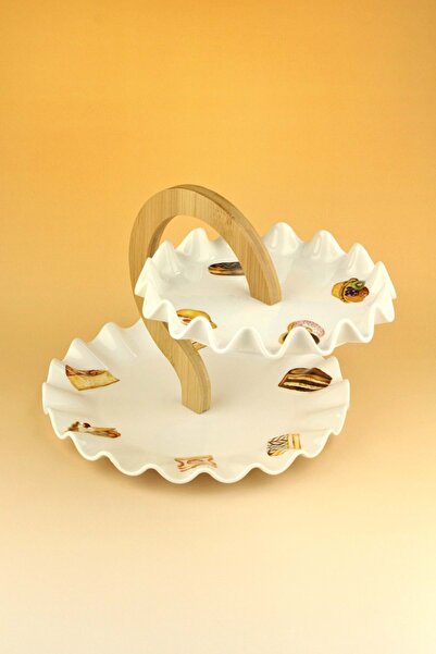 Bursa Porselen Dekor Cupcake Porcelain Two-Story Kura Piped K