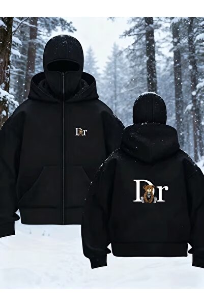 LAND MODA سترة صوفية للجنسين من Snow Masked Ninja من الصوف السميك بخيطين