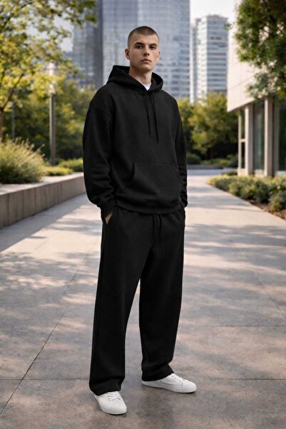 BRLKN Hooded Tracksuit Set Wide Leg