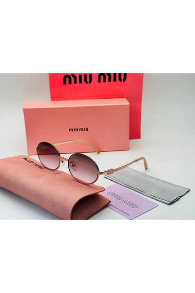Miu Miu Miu Miu Round Black Sunglasses