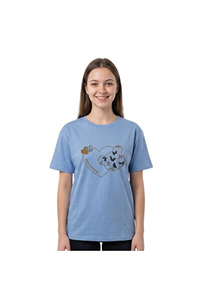 Enfield & Co. Tricou cu imprimeu Shadowbear Heart – Albastru