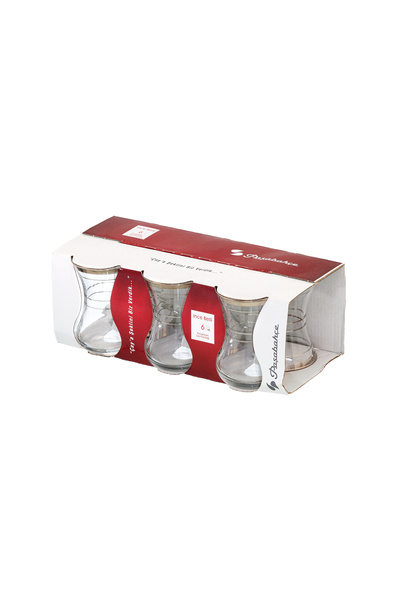 PAŞABAHÇE CAM 6'LI İNCE BELLİ ÇAY BARDAĞI SETİ