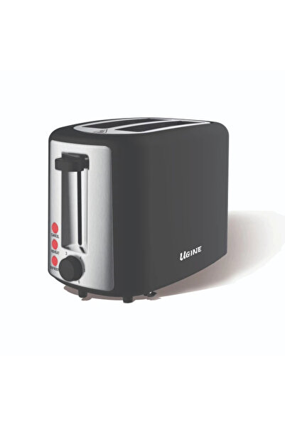 Ugine Ogen Electric Toaster, 2 Slices, Black - USAT2S