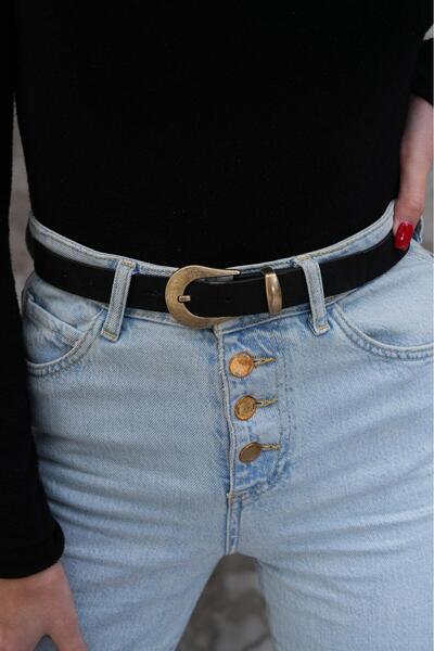 Desre Moda Oval Buckle Suede Belt Dress Belt Coat Belt Trouser Belt