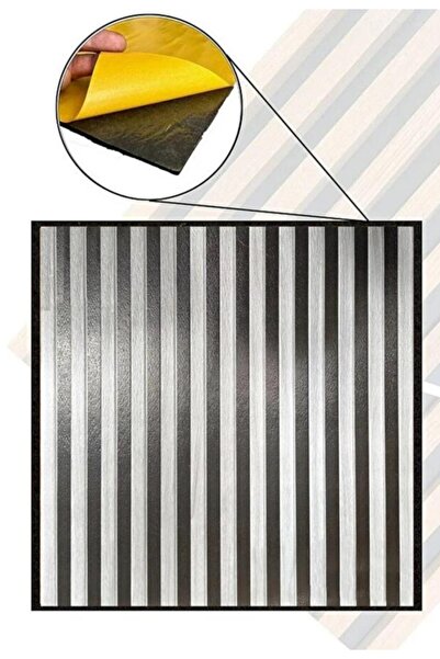 Renkli Duvarlar Yapışkanlı Silinebilir Gri Esnek Akustik Panel 68cmx68cm Ev O...