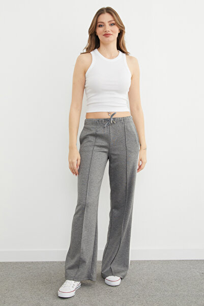 Fulla Moda Modal Sweatpants with Side Stripes
