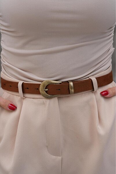 Desre Moda Ζώνη από σουέτ με οβάλ πόρπη Ζώνη φορέματος Ζώνη μπουφάν Ζώνη παντ...