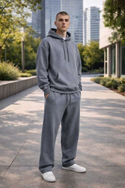 BRLKN Hooded Tracksuit Set Wide Leg