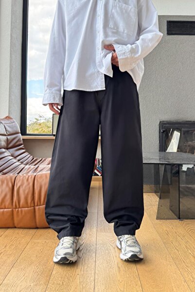 Flaw Wear Elastic Waist Trousers Black