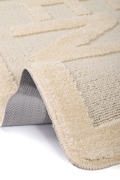 Konfor Halı Cream Non-Slip Base Bath Mat Long Lasting Soft Water Absorbent Washable Enjoy 60X100