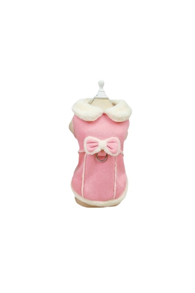 Seven Bird جاكيت شتوي للكلاب مزين بفيونكة متوفر بعدة الوان XL