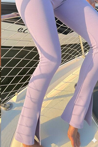 Swana Colanți evazați cu nervuri cu picior și fante