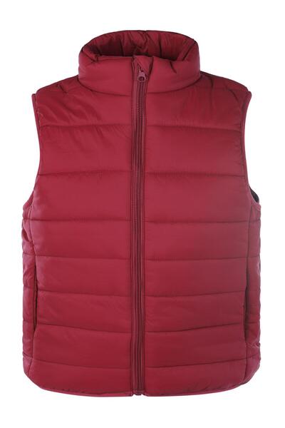 Civil Boys Ray Patterned Shiny Vest for Ages 2-5 - Burgundy for Ages 3-4